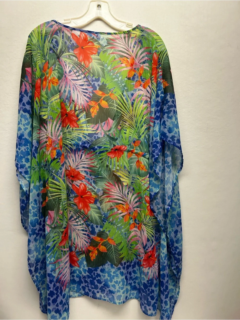 Bleu Rod Beattie Blue Tropical Floral Swim Cover-Up - Picture 8 of 12